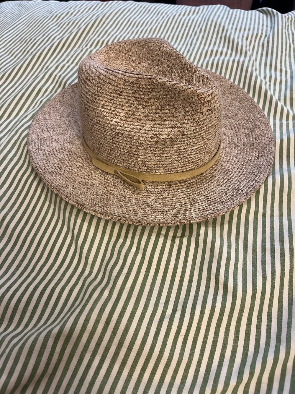 Sonoma Natural-Tone Straw Fedora with Slim Tan Band